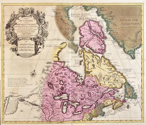 Ontario, Quebec, Nova Scotia, New Brunswick, Manitoba, Nunavut, Prince Edward Island, Newfoundland en Labrador, Canada, Groenland door Guillaume Delisle