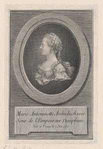 Marie Antoinette, Prinses, 1770 door Guillaume Phillipe Benoist