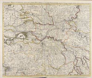 Gueldre hollandoise avec les pais, duchez et comtez voisins / par le sr. Sanson geograaf van het koninklijk huis door Guillaume Sanson