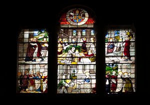 Episode uit het leven van Maria (glas-in-lood) door Guillaume de  Marcillat