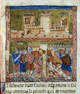 Miniatuur Geschiedenis van Overzee - Zee door Guillaume van Tyrus door Guillaume de Tyr