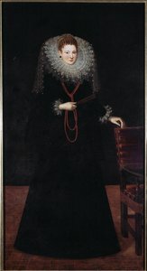 Portret van een adellijke dame uit Genua door Guilliam van Deynen