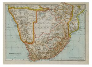Kaart van Zuid-Zuid-Afrika, ca. 1910 door Gull Engraving Company