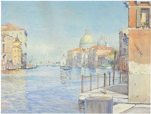Het Grote Kanaal, Venetië, met de Santa Maria della Salute door Gunnar Widforss