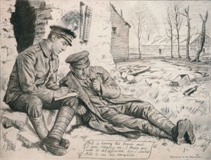 De Brief naar Huis, ca. 1917, 1918 door Gunning King