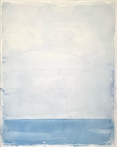 Rustige blauwe horizon