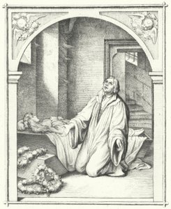 Martin Luther met het dode lichaam van zijn dochter Magdalena, 1542 door Gustav Ferdinand Leopold Konig