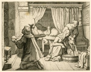 De geboorte van Maarten Luther door Gustav Ferdinand Leopold Konig