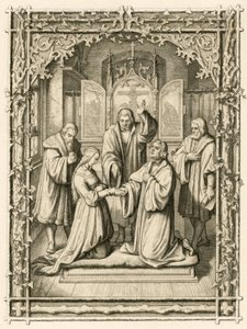 Het huwelijk van Maarten Luther en Katharina von Bora (Catherine de Bore) door Gustav Ferdinand Leopold Konig