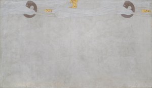 Beethovenfries: Het verlangen naar geluk - Paneel 4, linker lange muur door Gustav Klimt