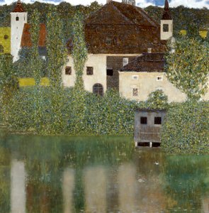 Castello Sul Lago Atter, Kasteel Unterrach aan de Attersee, 1908 door Gustav Klimt