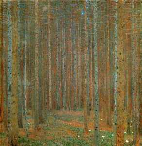 Sparrenbos I door Gustav Klimt