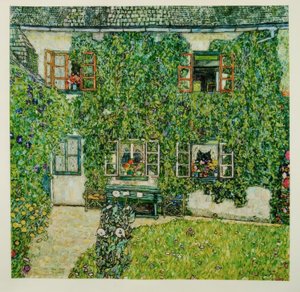 Boswachtershut, Attersee-meer door Gustav Klimt