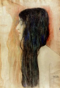 Meisje met Lang Haar, 1898-99 door Gustav Klimt