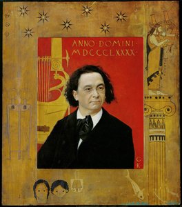 Joseph Pembauer, pianist en pianoleraar door Gustav Klimt