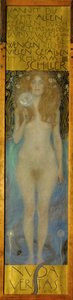 Naakt Veritas door Gustav Klimt