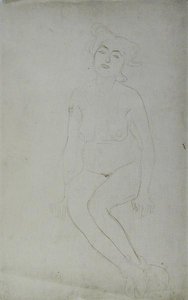 Zittende naakte vrouw, ca. 1903