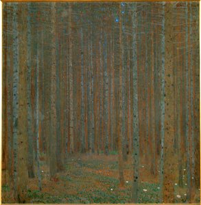 Pineforest door Gustav Klimt