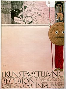 Poster voor de eerste tentoonstelling van de Secession (Theseus en Minotaurus)