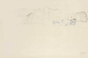 Half liggende naakt naar rechts, ca. 1914-15
