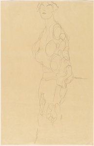Staande vrouw door Gustav Klimt