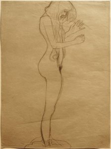 Studie voor de Poëzie in de Beethovenfries door Gustav Klimt