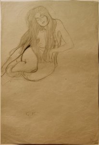 Studie voor de Wellust in de Beethovenfries door Gustav Klimt