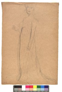 Studie zu einem Damenporträt door Gustav Klimt