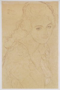 Studie voor het schilderij Portret Ria Munk III door Gustav Klimt