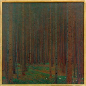 Dennenbos I door Gustav Klimt