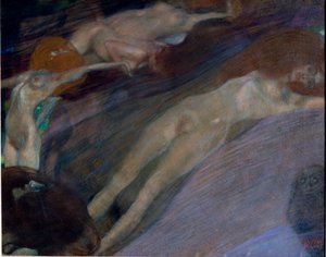 Bewegend water door Gustav Klimt
