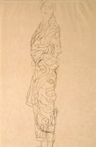 Vrouw in een Kimono door Gustav Klimt