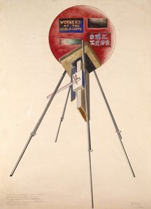 Project voor een Constructie voor het Vijfjarig Jubileum van de Oktoberrevolutie, 1922 door Gustav Klutsis