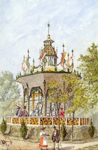 De tempel van geschenken van het Weense Schuttersfeest van 1898 door Gustav Korompay