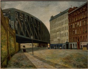 Brug over de Ackerstraße Berlijn Noord door Gustav Wunderwald