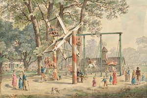 Haspel en schommel in de Wurstelprater in Wenen