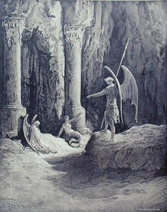 Satan aan de poorten van de hel, uit Boek II van 