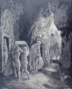 De begrafenis van Sarah, gegraveerd door Heliodore Joseph Pisan, c.1868