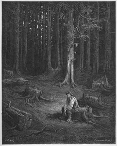 Het bos en de houthakker - uit 