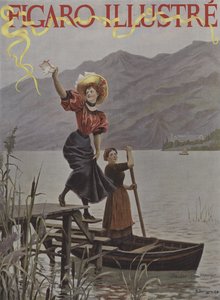 Aan het Meer van Bourget. Omslag van Le Figaro Illustre, september 1895 door Gustave Bourgain