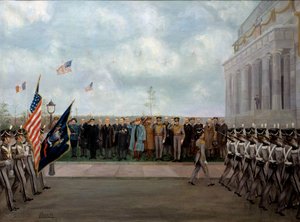 De maarschalk Joffre op missie in Washington