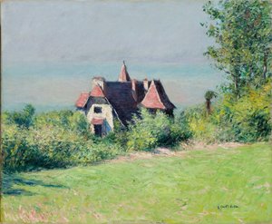 Een Villa in Trouville door Gustave Caillebotte