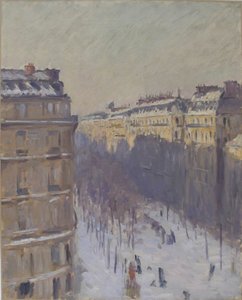Boulevard Haussmann, sneeuw effect, 1879-1881 door Gustave Caillebotte
