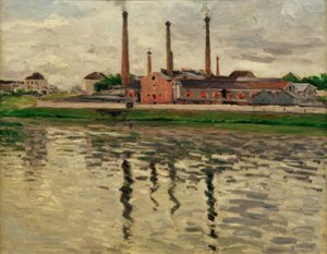 Fabrieken in Argenteuil door Gustave Caillebotte