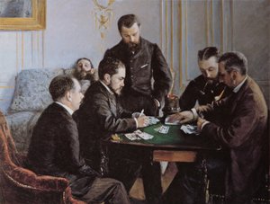 La Partie de bésigue, ca 1881 door Gustave Caillebotte