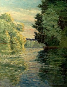 De kleine arm van de Seine bij Argenteuil door Gustave Caillebotte