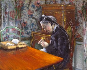Juffrouw Boissiere aan het Breien, 1877