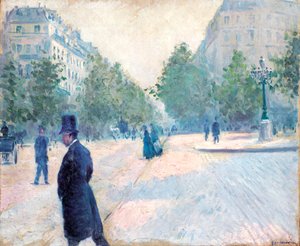 Place Saint Augustin, mistig weer