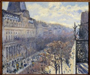 De Boulevard des Italians in Parijs door Gustave Caillebotte