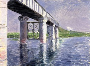 De Brug bij Argenteuil door Gustave Caillebotte
